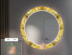 Apvalus dekoratyvinis veidrodis su LED apšvietimu prieškambariui - gold triangles #5