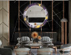 Apvalus dekoratyvinis veidrodis su LED apšvietimu prieškambariui - round stamp #12