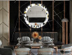 Apvalus dekoratyvinis veidrodis su LED apšvietimu prieškambariui - geometric patterns #12