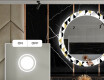 Apvalus dekoratyvinis veidrodis su LED apšvietimu prieškambariui - geometric patterns #4