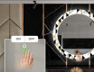 Apvalus dekoratyvinis veidrodis su LED apšvietimu prieškambariui - geometric patterns #5