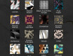 Apvalus dekoratyvinis veidrodis su LED apšvietimu prieškambariui - geometric patterns #9