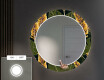 Apvalus dekoratyvinis veidrodis su LED apšvietimu prieškambariui - botanical flowers #4