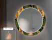 Apvalus dekoratyvinis veidrodis su LED apšvietimu prieškambariui - botanical flowers #5