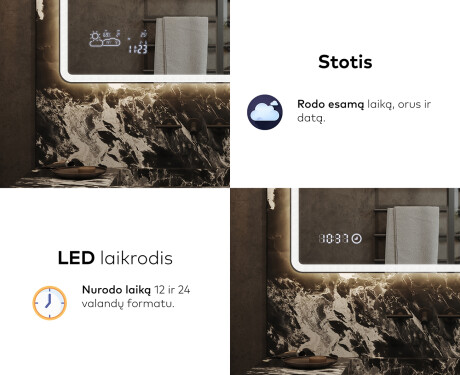 Apšviestas vonios veidrodis LED L146 #7