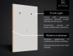 Vertikalus apšviestas vonios veidrodis LED L01 #5