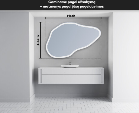 Dekoratyvinis veidrodis su LED apšvietimu P222 #3