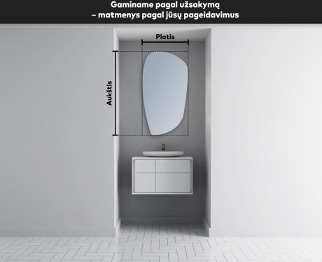 Sieninis dekoratyvinis veidrodis su led I221 #3