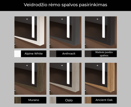 Apšviestas Veidrodis Veidrodis LED Su Rėmu - FrameLine L11 #2