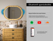 Ovalus veidrodis ąžuolo rėme su LED apšvietimu #7