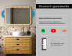 Suapvalintas veidrodis ąžuolo rėme su LED apšvietimu #7
