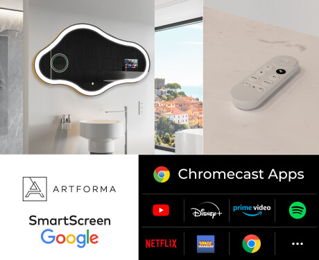 SMART Nereguliarus veidrodis su apšvietimu LED C222 Google #2