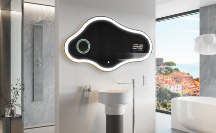 SMART Nereguliarus veidrodis su apšvietimu LED C222 Google