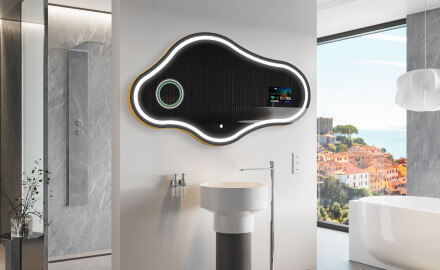 SMART Nereguliarus veidrodis su apšvietimu LED C223 Google