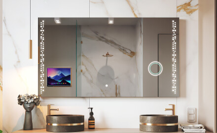 Modernus LED veidrodis su iPad Displine L38 rėmeliu