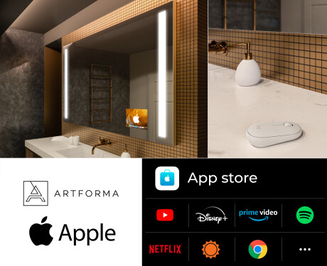 SMART Veidrodis su apšvietimu LED L02 Apple #2