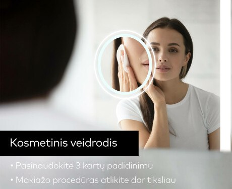 SMART Veidrodis su apšvietimu LED L02 Apple #10