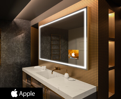 SMART Apšviestas vonios veidrodis LED L49 Apple #1
