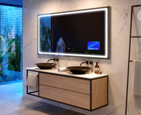 SMART Apšviestas vonios veidrodis LED L49 Apple #9