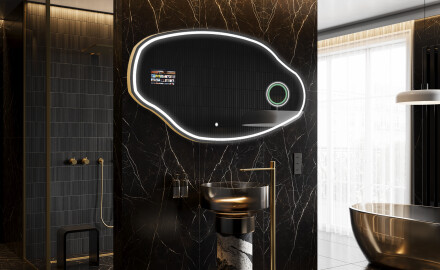 SMART Nereguliarus veidrodis su apšvietimu LED O223 Google