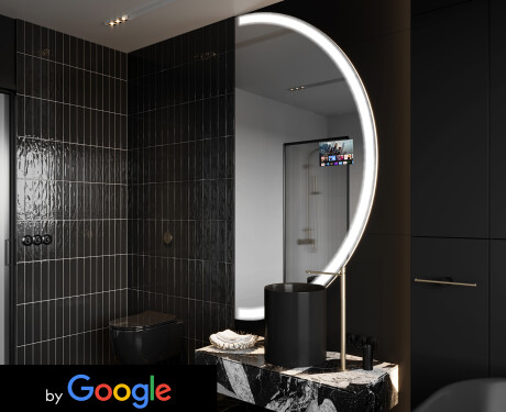 SMART Nereguliarus veidrodis su apšvietimu LED A222 Google