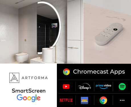 SMART Nereguliarus veidrodis su apšvietimu LED A222 Google #2