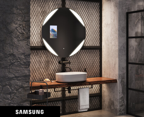 SMART Apvalus veidrodis su apšvietimu LED L114 Samsung