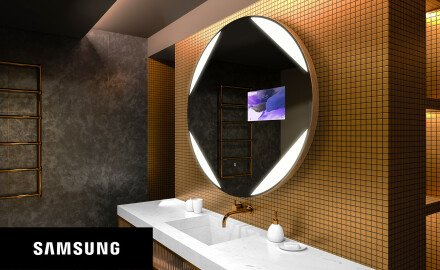 SMART Apvalus veidrodis su apšvietimu LED L114 Samsung