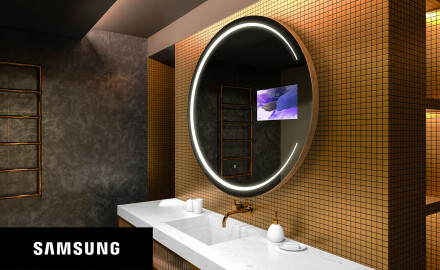 SMART Apvalus veidrodis su apšvietimu LED L156 Samsung