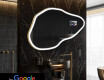 SMART Nereguliarus veidrodis su apšvietimu LED P222 Google