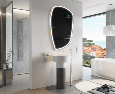 SMART Nereguliarus veidrodis su apšvietimu LED I222 Google #9