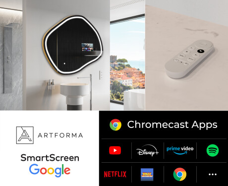 SMART Nereguliarus veidrodis su apšvietimu LED R223 Google #2