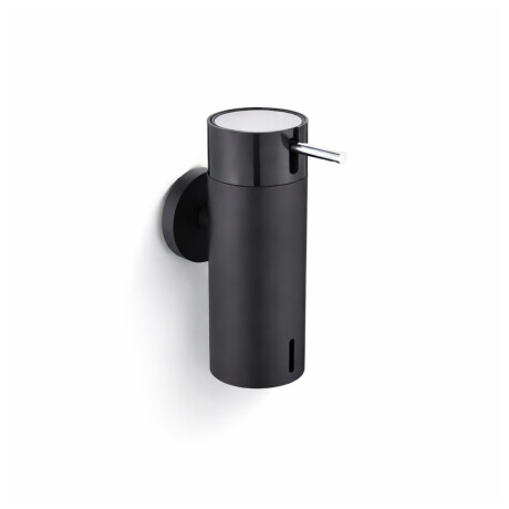 Skysto muilo dozatorius 0,15 l / matinis juodas / juoda pompa + poliruotas plienas #1