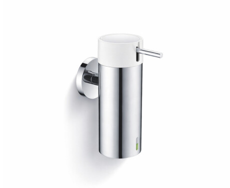 Skysto muilo dozatorius 0,15 l / poliruotas plienas / balta pompa + poliruotas plienas