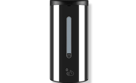 Automatinis bekontaktis skysto muilo / dezinfekcinio gelio dozatorius, 0,7 l / juodas, veidrodinis