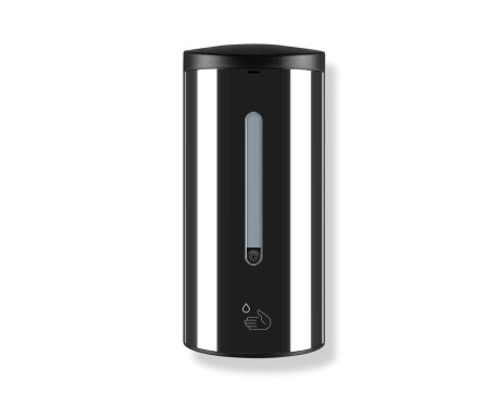 Automatinis bekontaktis skysto muilo / dezinfekcinio gelio dozatorius, 0,7 l / juodas, veidrodinis