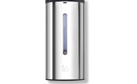 Automatinis bekontaktis skysto muilo / dezinfekcinio gelio dozatorius, 0,7 l / blizgus plienas