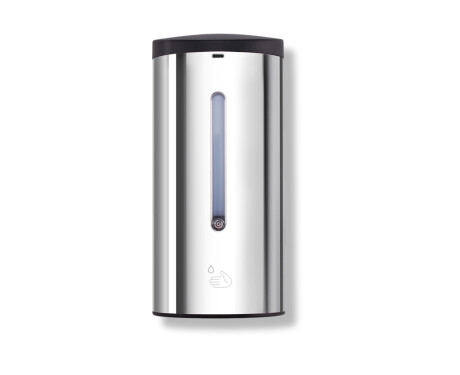 Automatinis bekontaktis skysto muilo / dezinfekcinio gelio dozatorius, 0,7 l / blizgus plienas