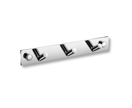 Lentelė – 3 pasvirę rankšluosčių kabliukai / chromuota