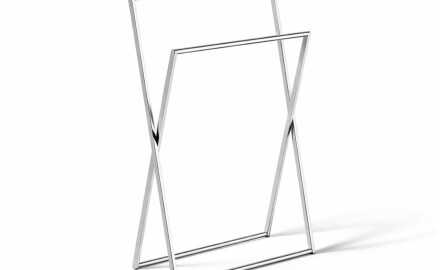 Dvigubas rankšluosčių laikiklis / sulankstomas / chromuotas