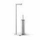 Popieriaus ir tualetinio šepetėlio laikiklis / apvalus profilis ir pagrindas / poliruotas plienas #1
