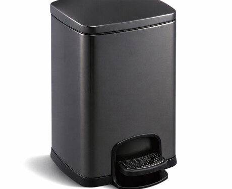 PREMIUM stačiakampė 20 l šiukšliadėžė su pedalu, „soft close“ funkcija / matinė juoda