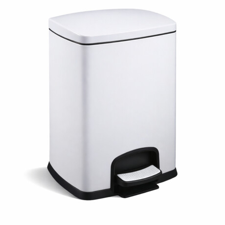 PREMIUM stačiakampė šiukšliadėžė su pedalu, 20 l, „soft close“ / balta #1