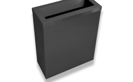 25 l šiukšlių dėžė, dangtis su įmetimo anga / nerūdijantis plienas, matinis juodas