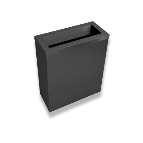 25 l šiukšlių dėžė, dangtis su įmetimo anga / nerūdijantis plienas, matinis juodas #1