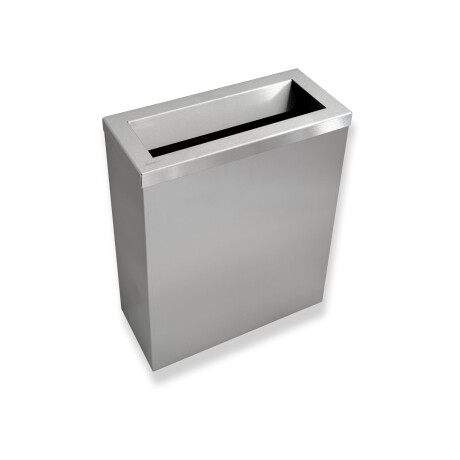 25 l šiukšlių dėžė, dangtis su įmetimo anga / šlifuotas nerūdijantis plienas #1