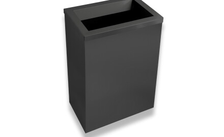 50 l šiukšlių dėžė, dangtis su įmetimo anga / nerūdijantis plienas, matinis juodas