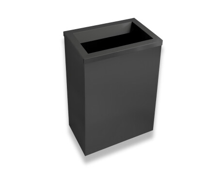 50 l šiukšlių dėžė, dangtis su įmetimo anga / nerūdijantis plienas, matinis juodas