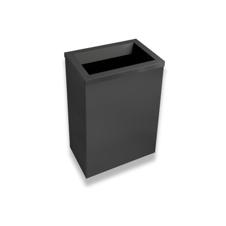 50 l šiukšlių dėžė, dangtis su įmetimo anga / nerūdijantis plienas, matinis juodas #1