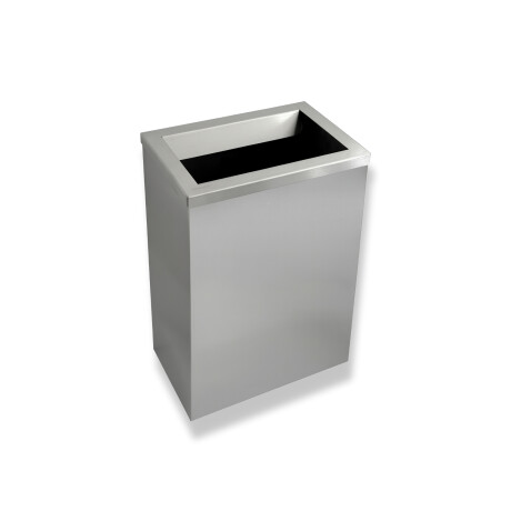 50 l šiukšlių dėžė, dangtis su įmetimo anga / šlifuotas nerūdijantis plienas #1